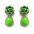 Palestro Milano Orecchini Verde Camelia con goccia