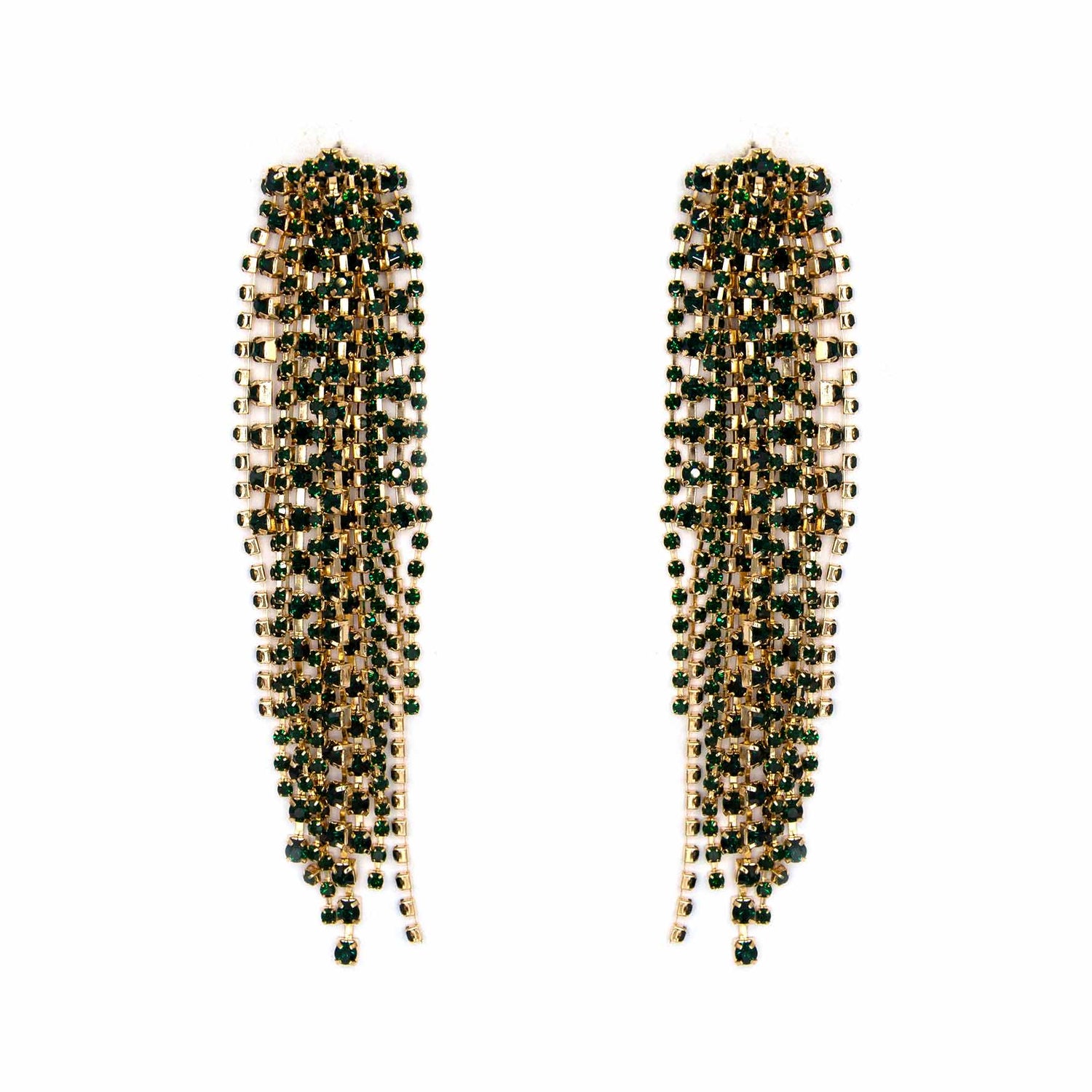 Palestro Milano Orecchini Verde Cascata di Zirconi