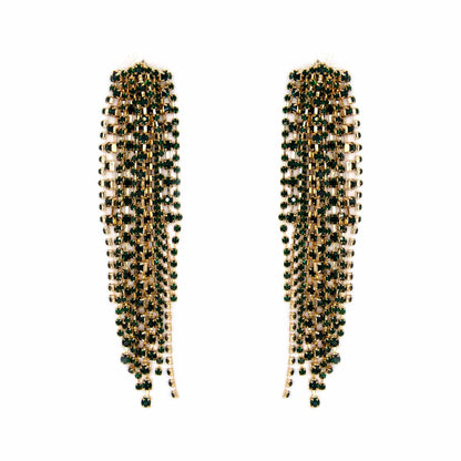 Palestro Milano Orecchini Verde Cascata di Zirconi