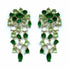 Palestro Milano Orecchini Verde Cascata geometrica di cristalli