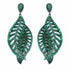 Palestro Milano Orecchini Verde Doppia foglia di Zirconi
