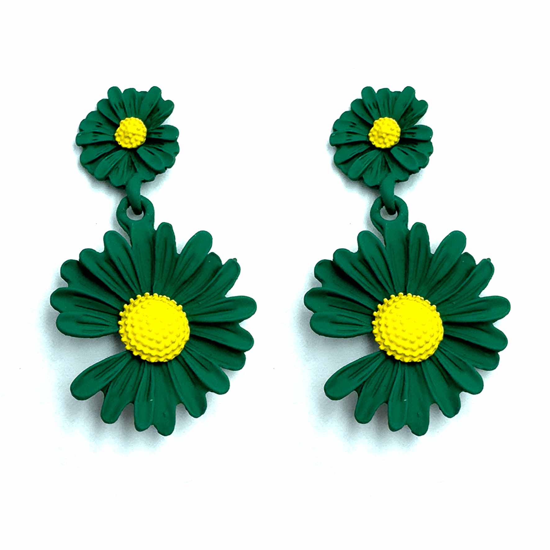 Palestro Milano Orecchini Verde Duo di margheritine