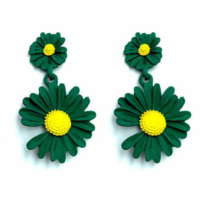 Palestro Milano Orecchini Verde Duo di margheritine