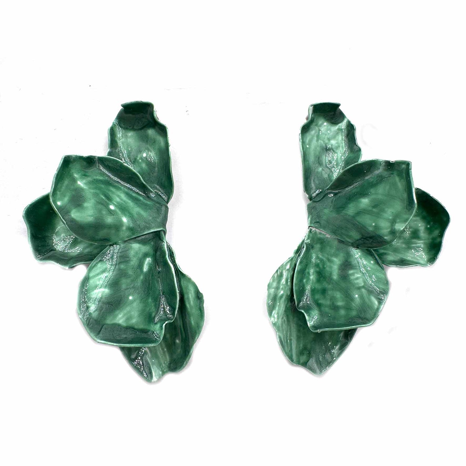 Palestro Milano Orecchini Verde Fantasia di Petali