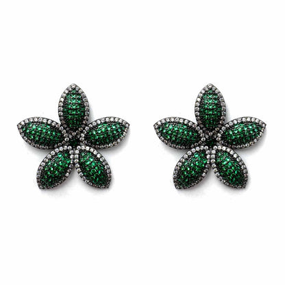 Palestro Milano Orecchini Verde Fiore di Pavè