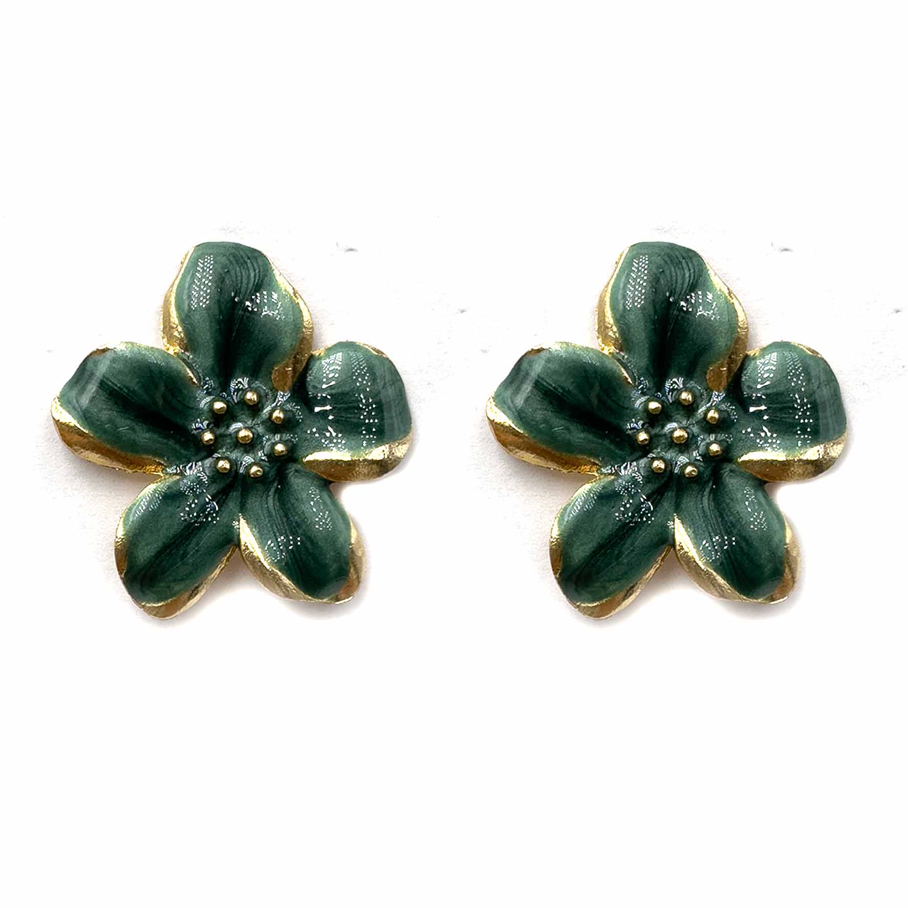 Palestro Milano Orecchini Verde Fiori dei Tropici