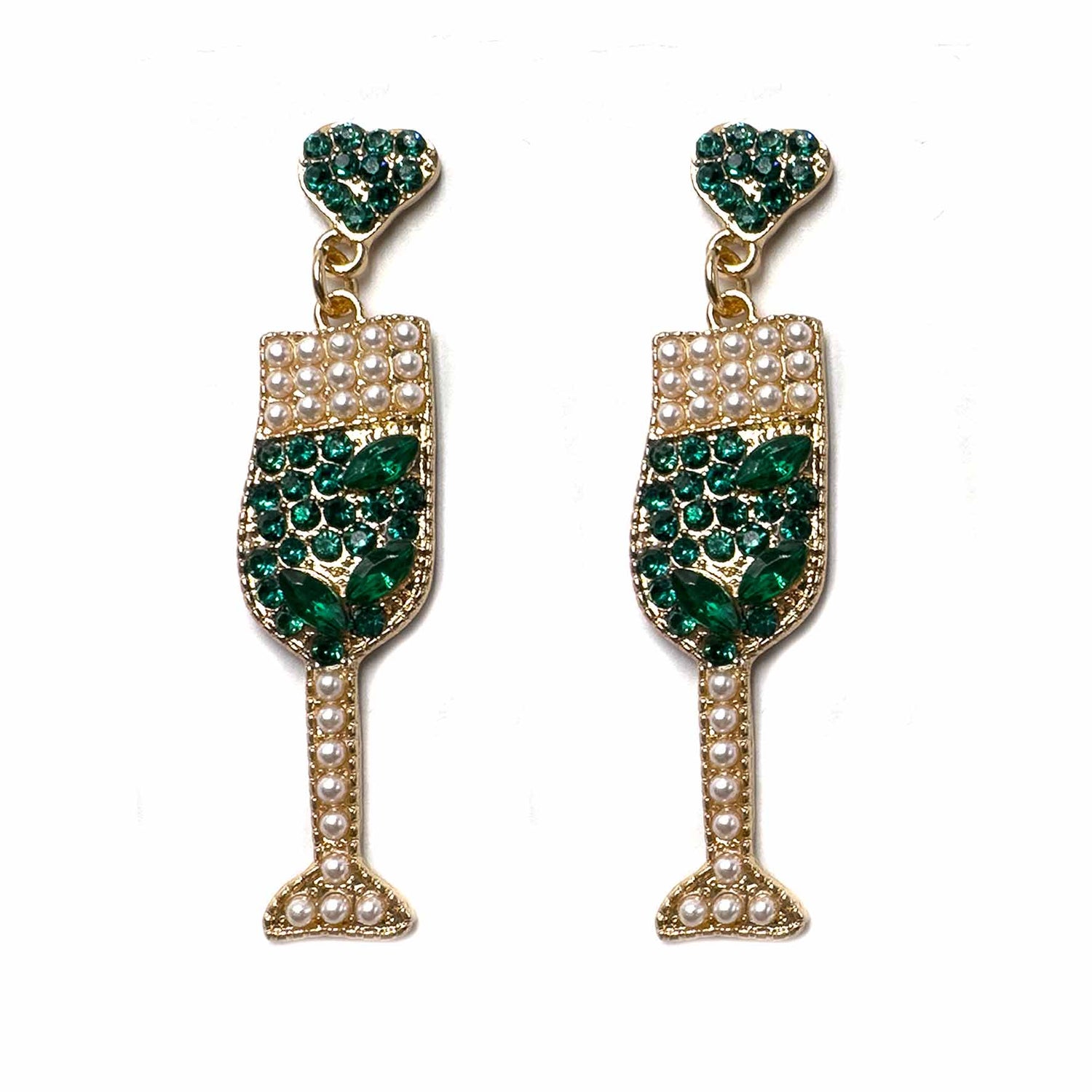 Palestro Milano Orecchini Verde Flute di Champagne - new edition 2025