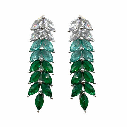 Palestro Milano Orecchini Verde Foglioline sfumate