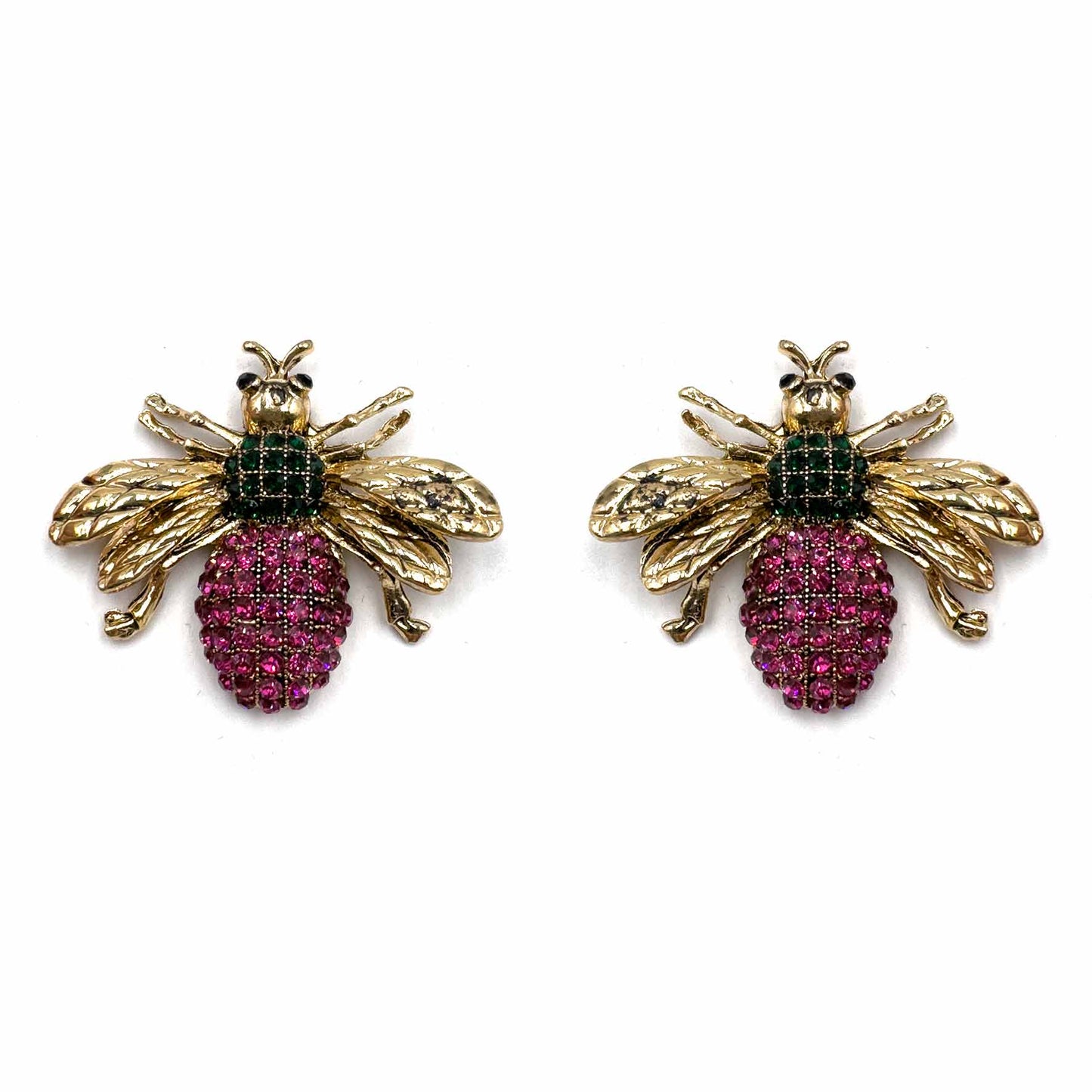 Palestro Milano Orecchini Verde Fucsia Mosca di Zirconi