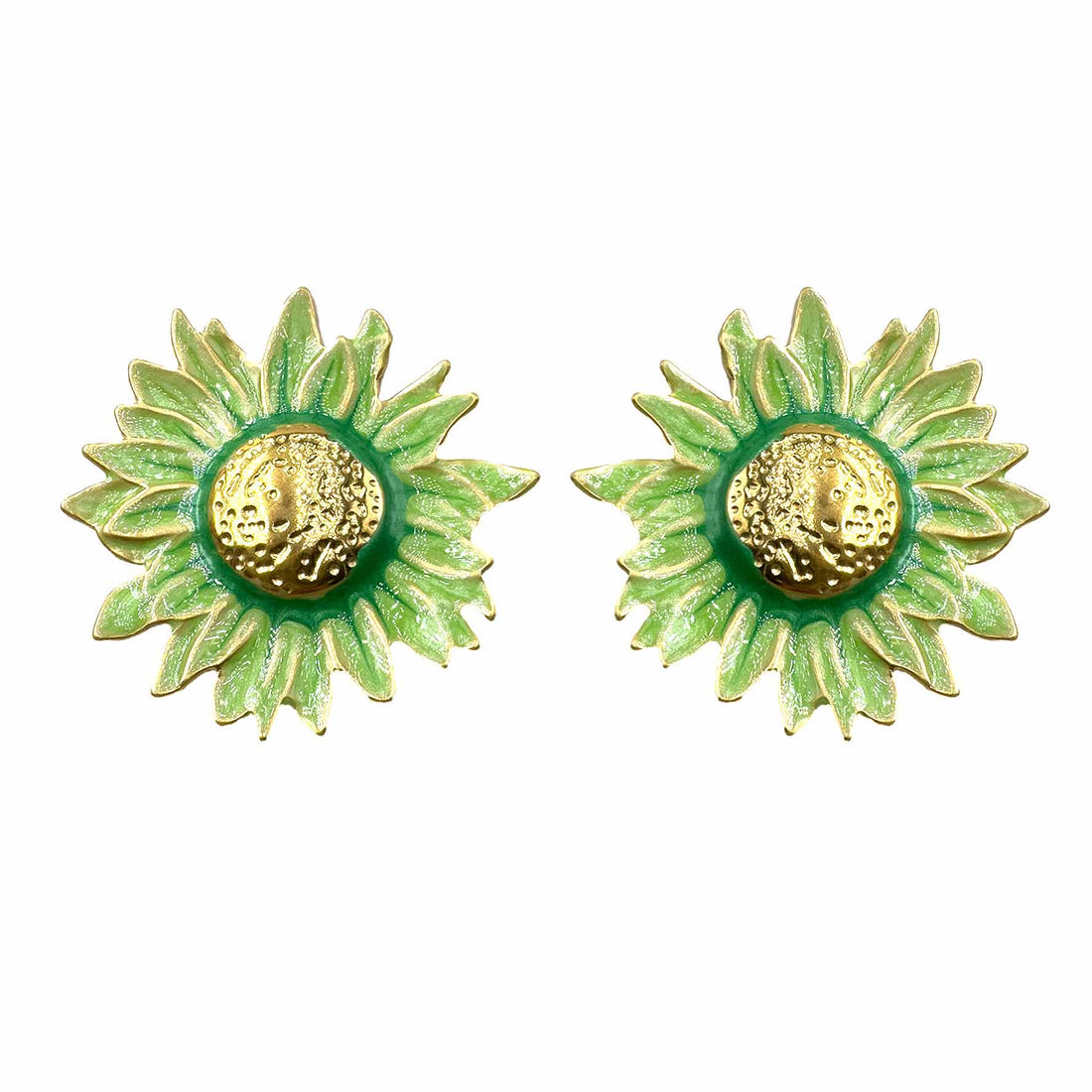 Palestro Milano Orecchini Verde Girasoli Colorati