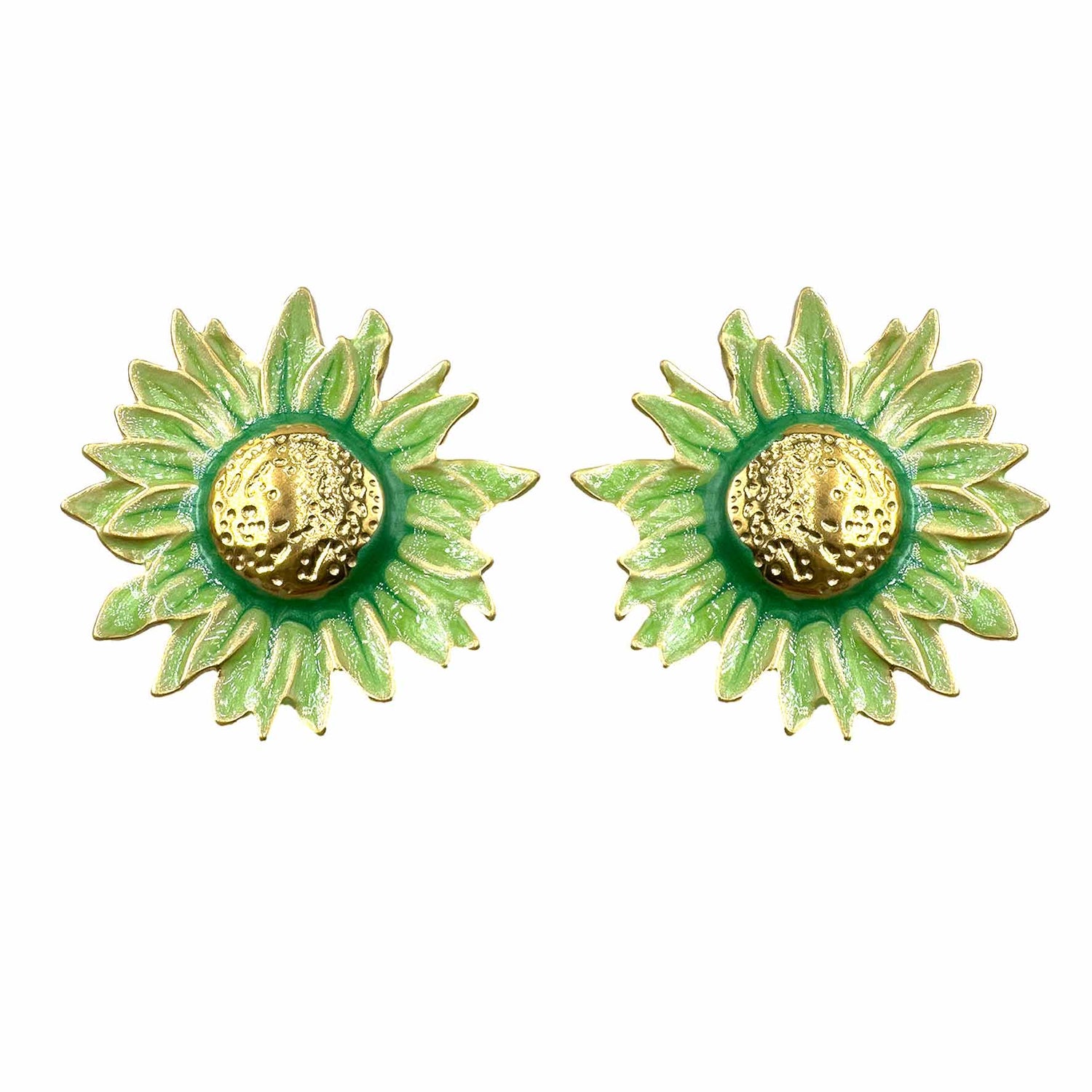 Palestro Milano Orecchini Verde Girasoli Colorati