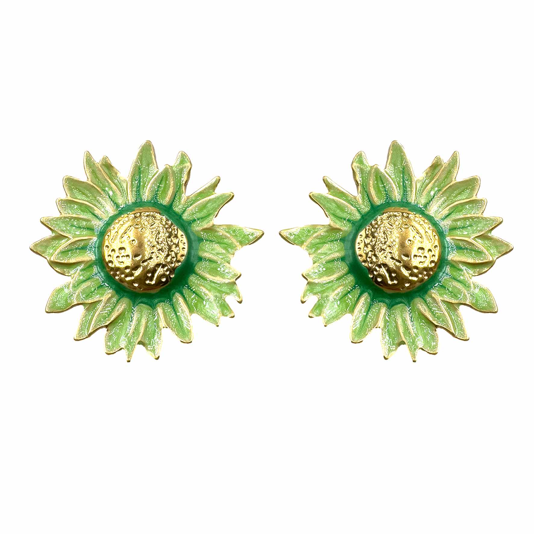 Palestro Milano Orecchini Verde Girasoli Colorati