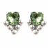 Palestro Milano Orecchini Verde Menta Cuore Vitreo