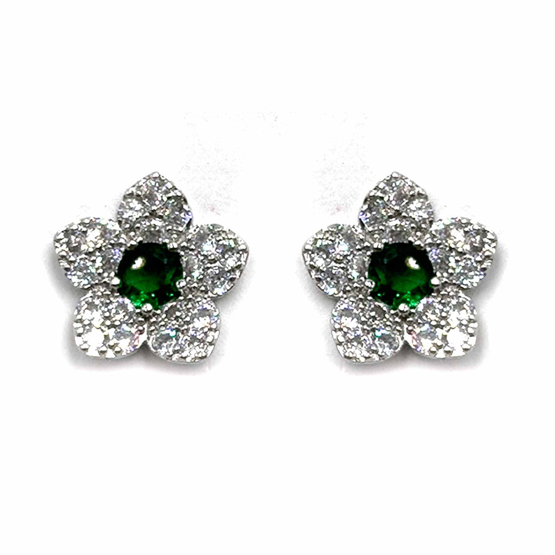 Palestro Milano Orecchini Verde Mini fiorellini