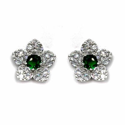 Palestro Milano Orecchini Verde Mini fiorellini