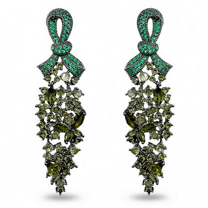 Palestro Milano Orecchini Verde Oliva Grappolo di Luce