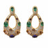Palestro Milano Orecchini Verde/Pink/Viola Ovali preziosi