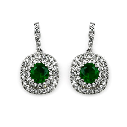 Palestro Milano Orecchini Verde Quadratino Luminoso