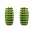Palestro Milano Orecchini Verde Righette verticali