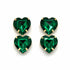 Palestro Milano Orecchini Verde Smeraldo Doppio cuore