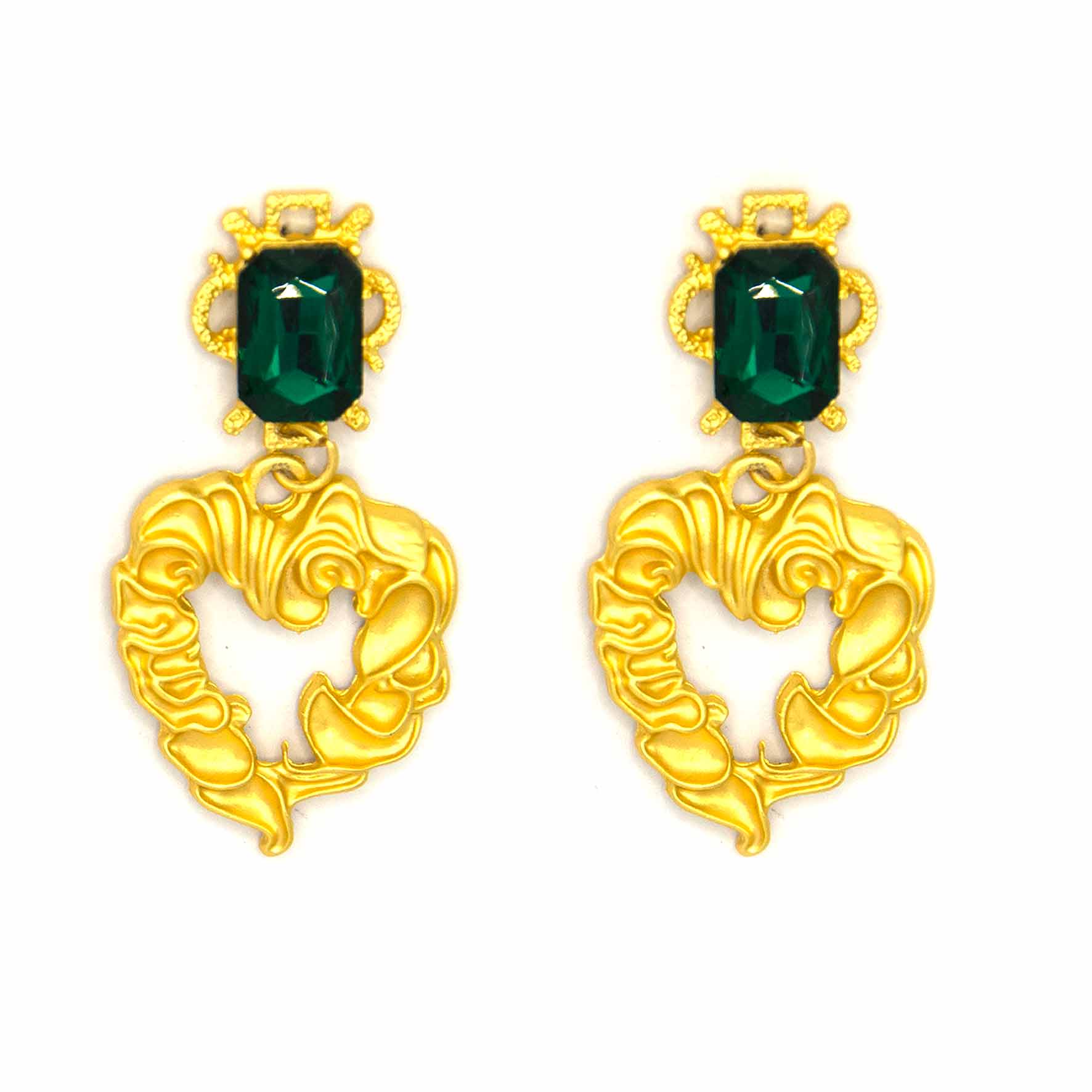 Palestro Milano Orecchini Verde Smeraldo Mondello