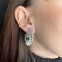 Palestro Milano Orecchini Verde Smeraldo Trionfo di zirconi con perla