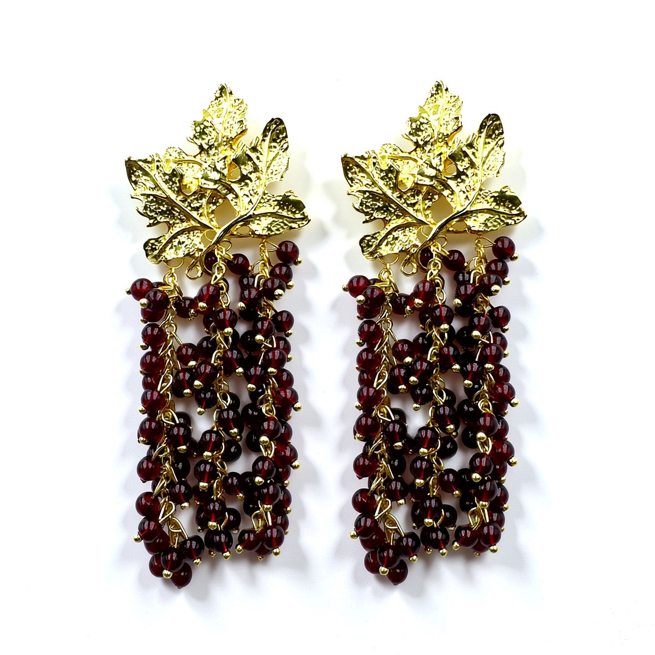 Palestro Milano Orecchini Vinaccia Vite con uva a cascata