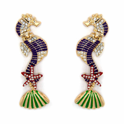 Palestro Milano Orecchini Viola Cavallucci di mare - New Collection 2023