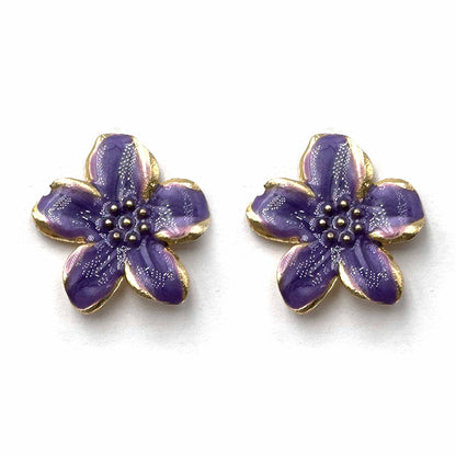 Palestro Milano Orecchini Viola Fiori dei Tropici