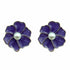 Palestro Milano Orecchini Viola glicine Fiorellini Smaltati con Perlina - ex demo