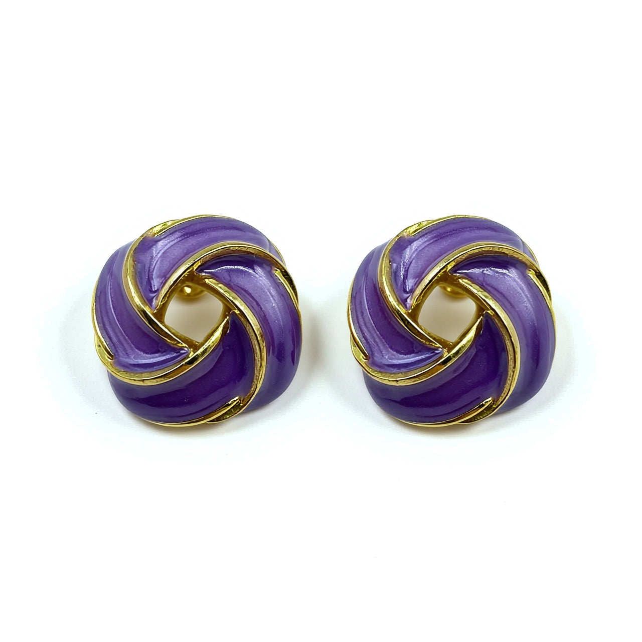 Palestro Milano Orecchini Viola Nodo colorato
