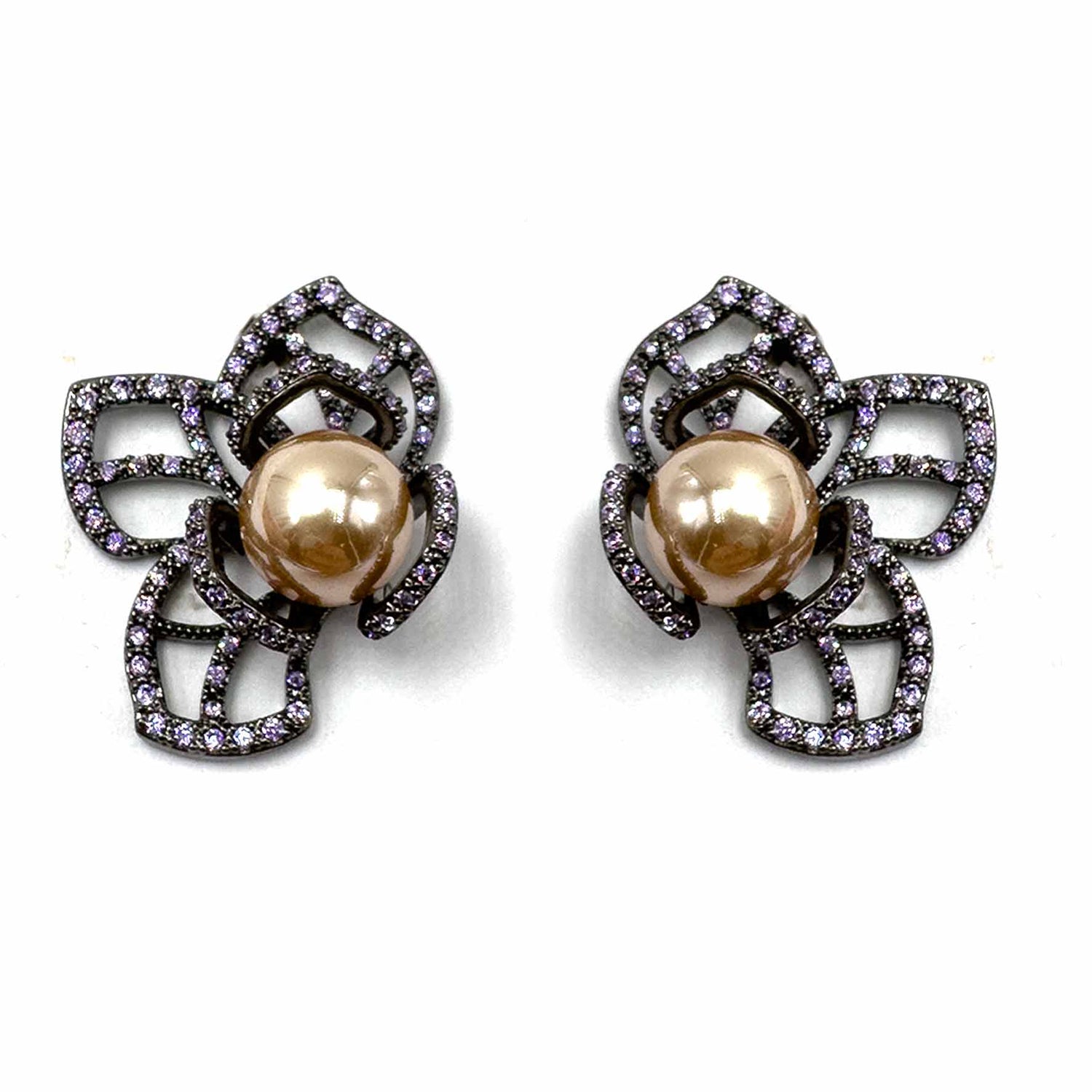 Palestro Milano Orecchini Violetta&amp;Champagne