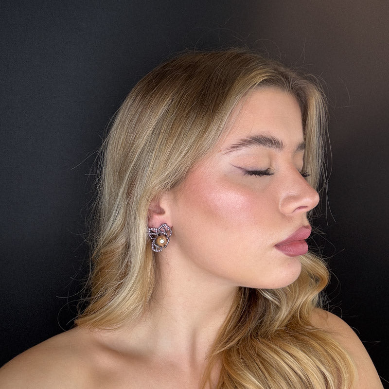 Palestro Milano Orecchini Violetta&amp;Champagne