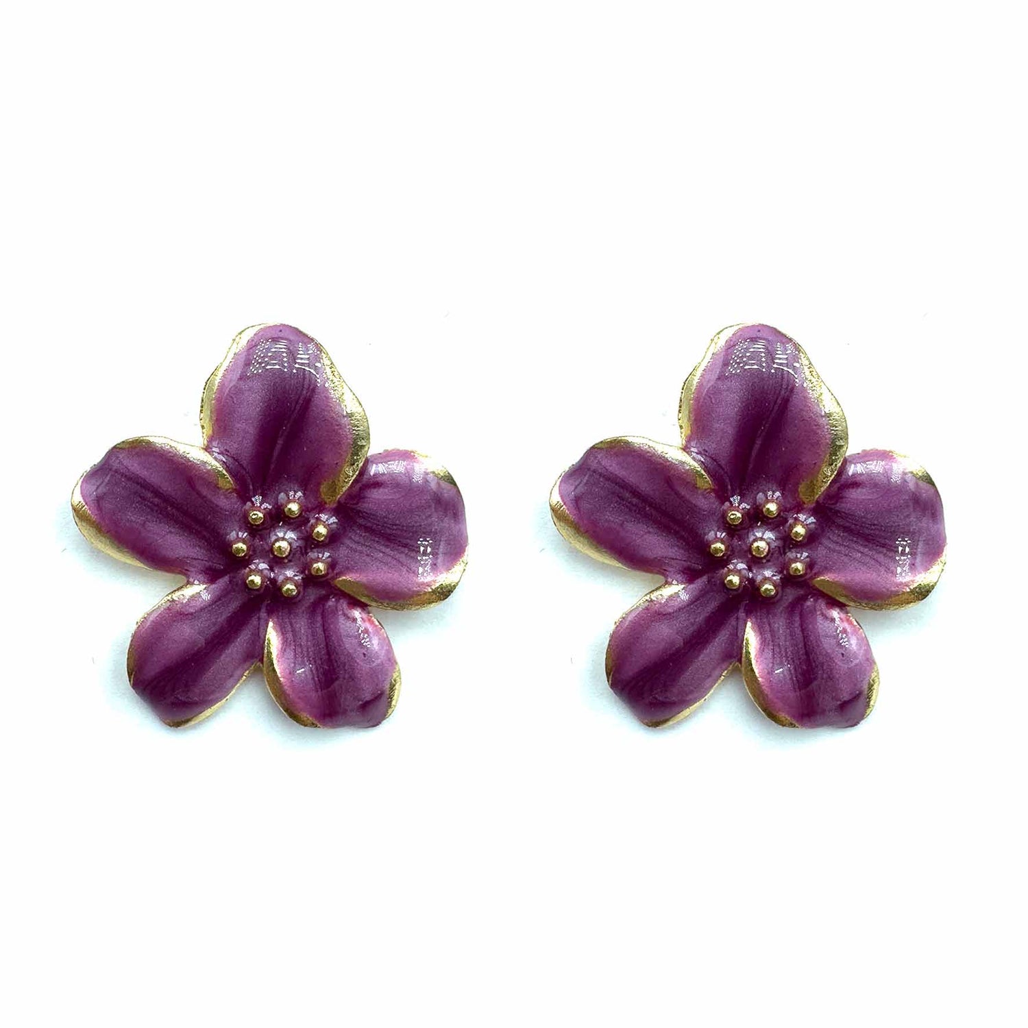 Palestro Milano Orecchini Violetta Fiori dei Tropici