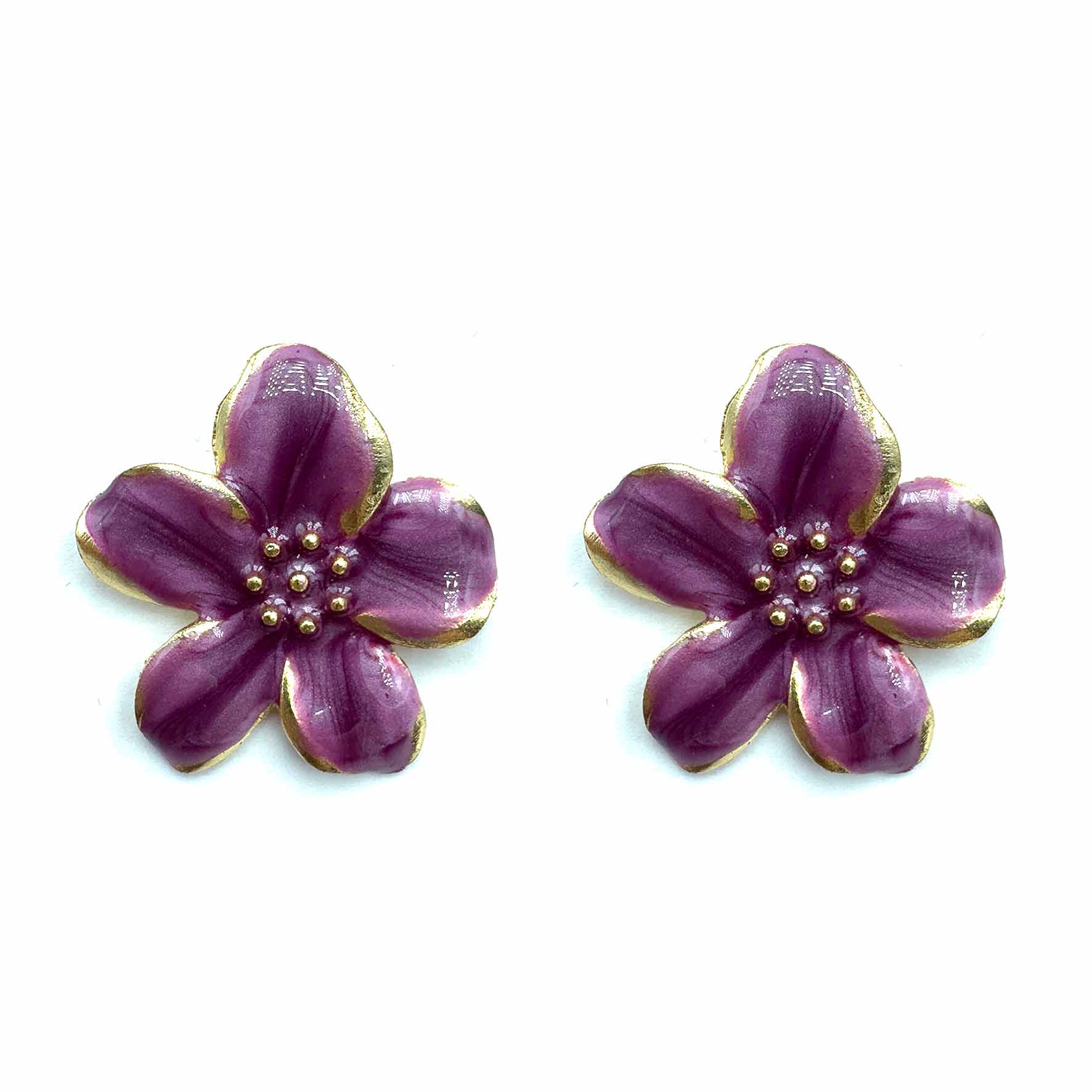 Palestro Milano Orecchini Violetta Fiori dei Tropici