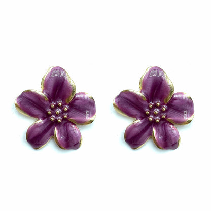 Palestro Milano Orecchini Violetta Fiori dei Tropici