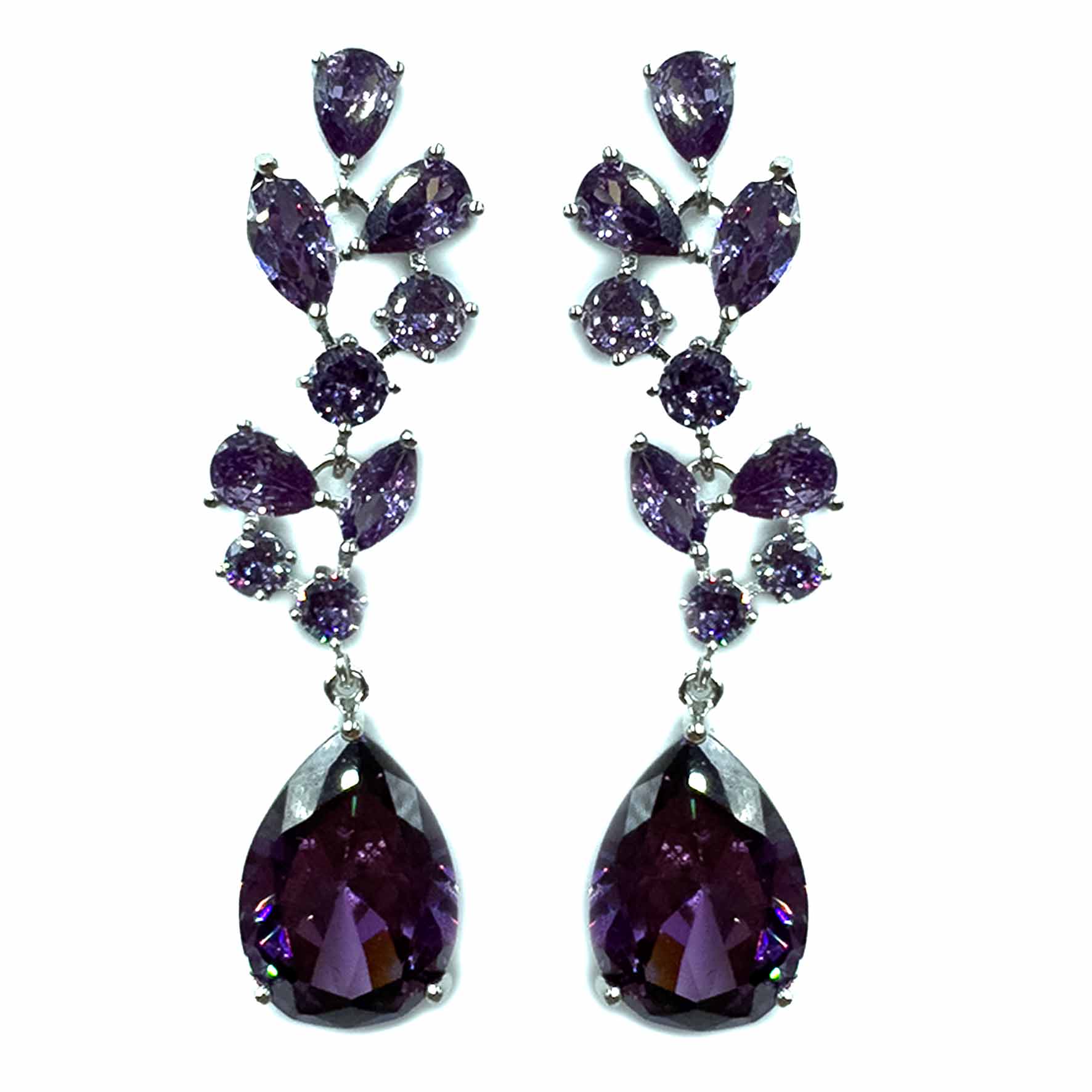 Palestro Milano Orecchini Violetta Gocce cristalline