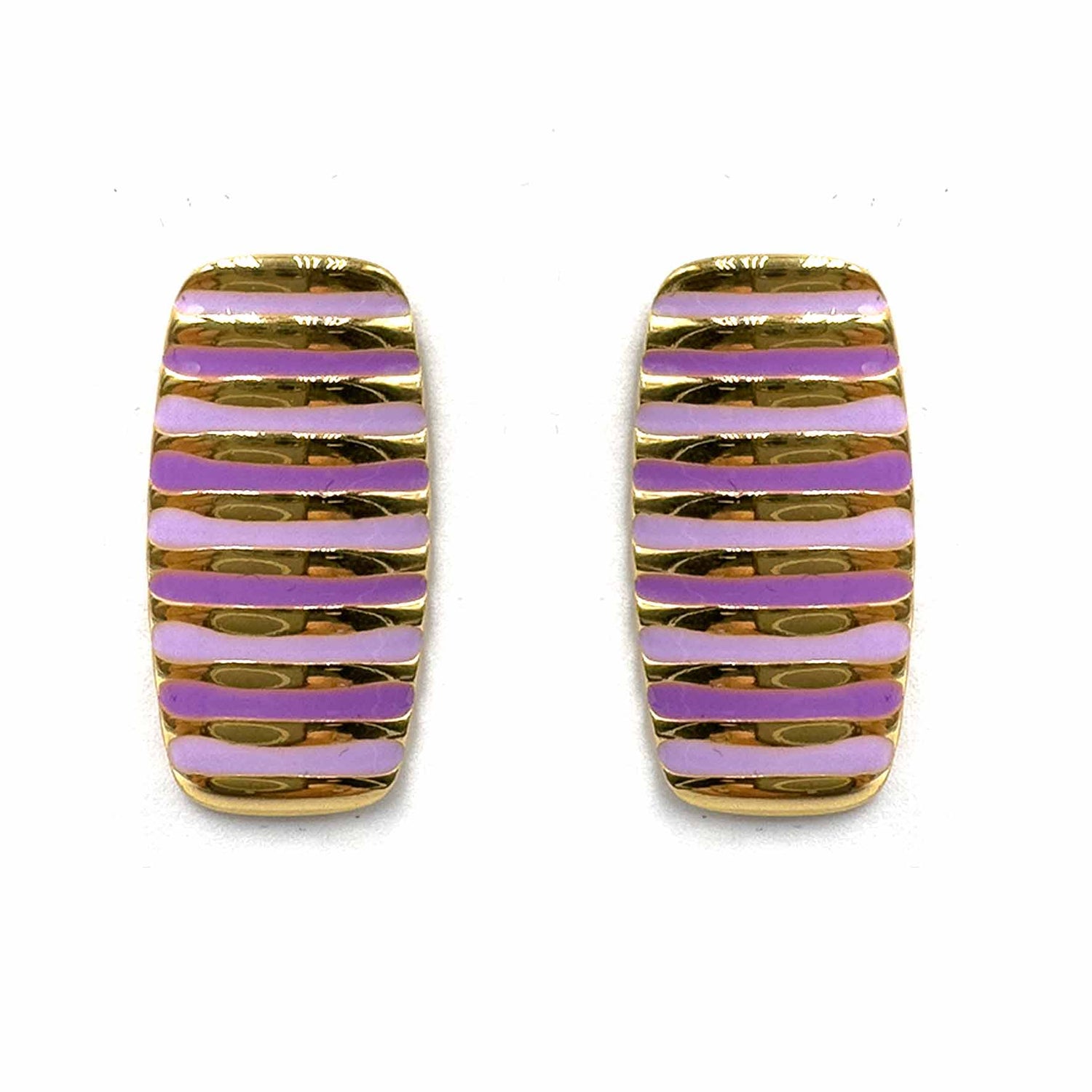 Palestro Milano Orecchini Violetta Righette verticali