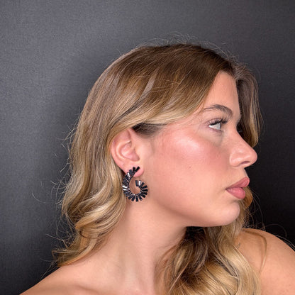 Palestro Milano Orecchini Virgole di Zirconi