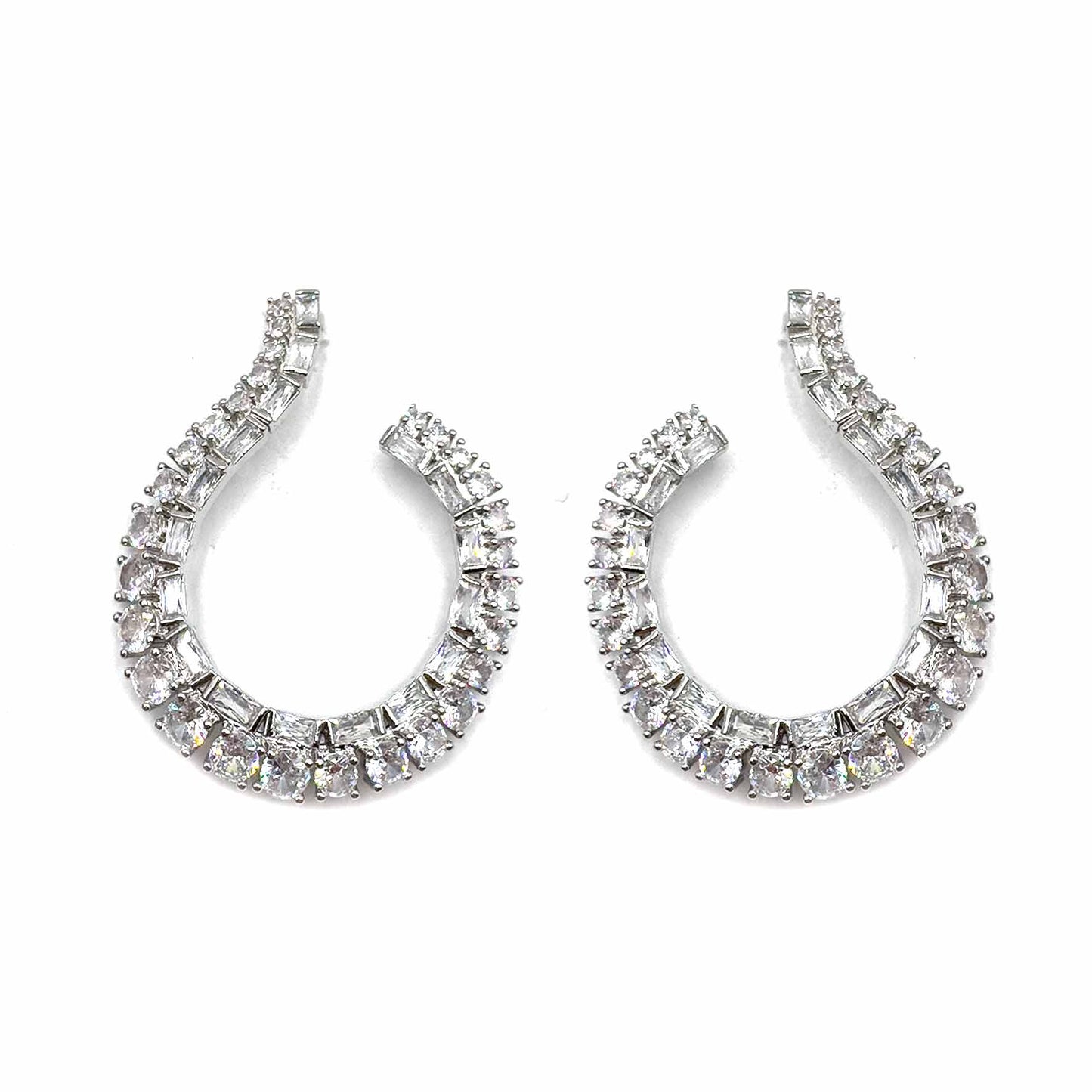 Palestro Milano Orecchini Virgole & pietre di cristallo