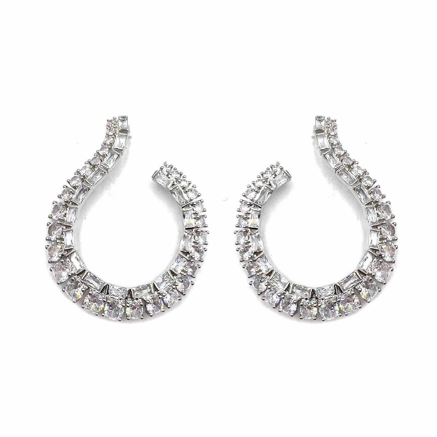 Palestro Milano Orecchini Virgole & pietre di cristallo