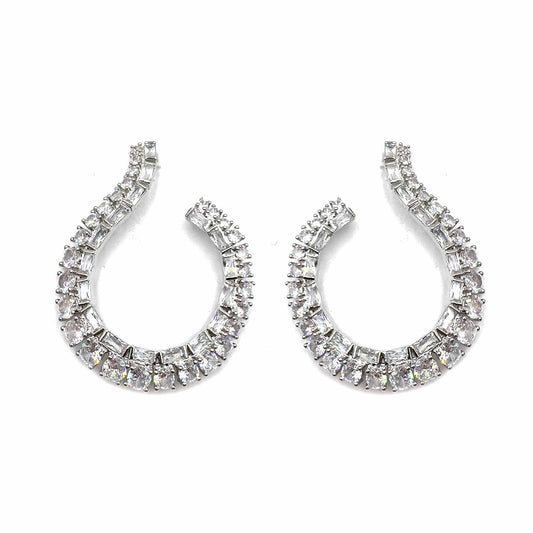 Palestro Milano Orecchini Virgole & pietre di cristallo