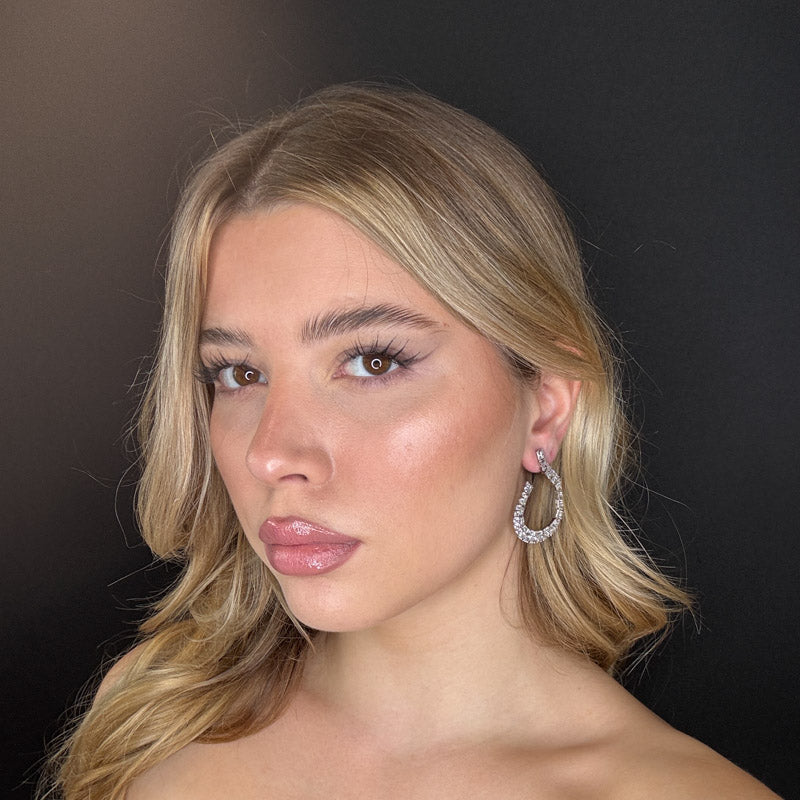 Palestro Milano Orecchini Virgole & pietre di cristallo