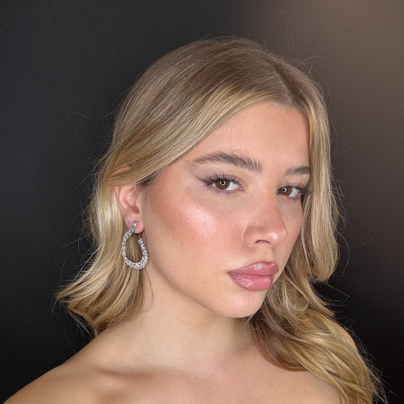 Palestro Milano Orecchini Virgole & pietre di cristallo