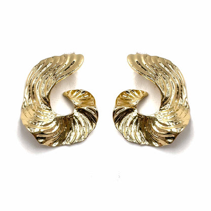 Palestro Milano Orecchini Virgole Zigrinate Gold