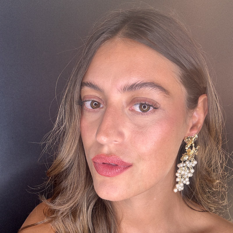 Palestro Milano Orecchini Vite con uva a cascata