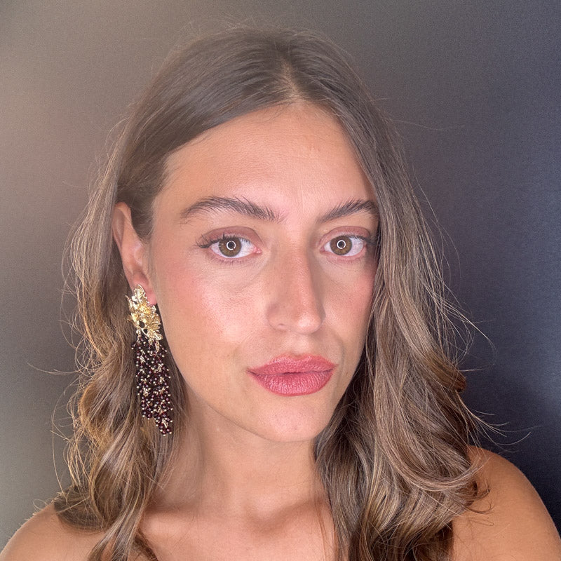 Palestro Milano Orecchini Vite con uva a cascata