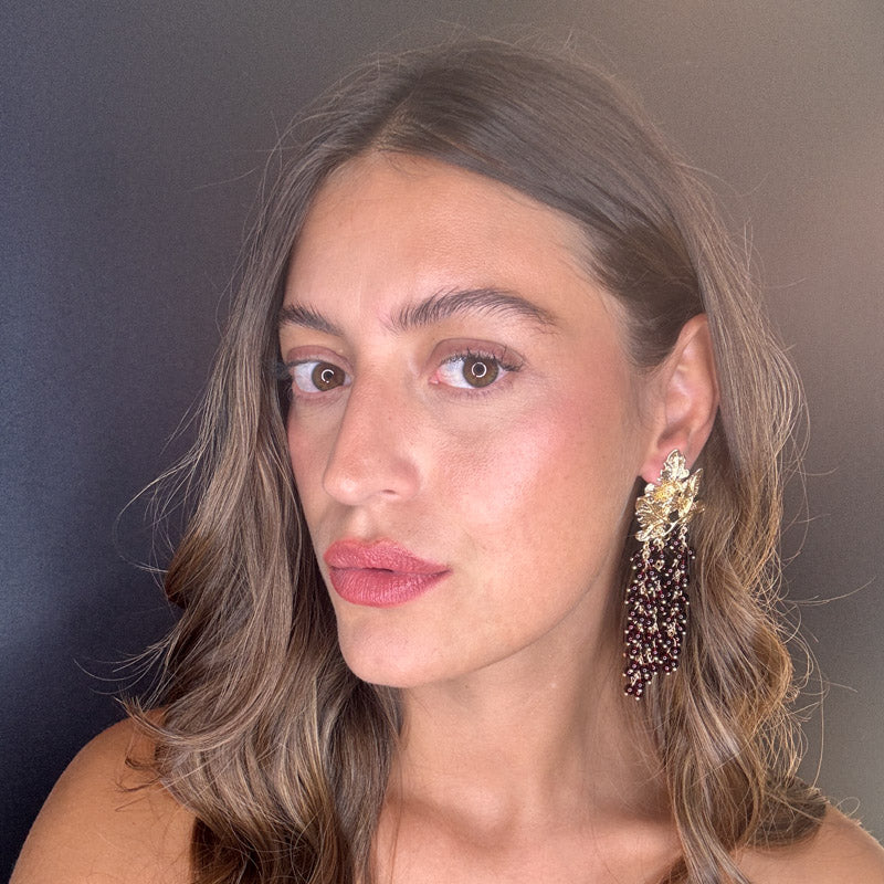 Palestro Milano Orecchini Vite con uva a cascata