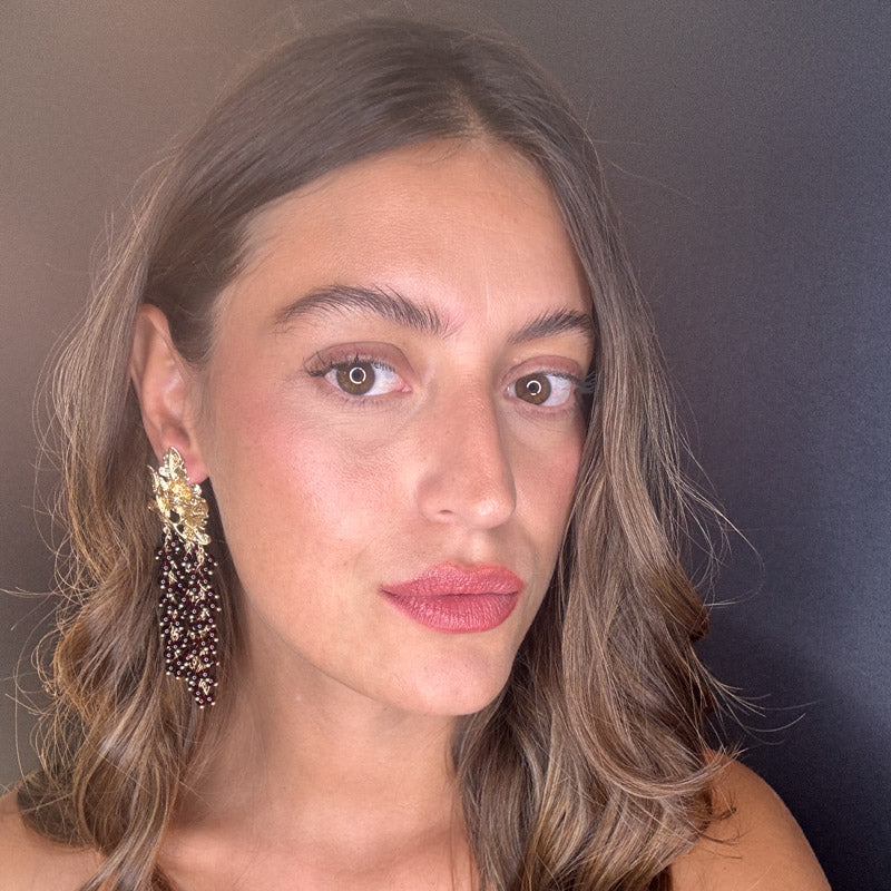 Palestro Milano Orecchini Vite con uva a cascata