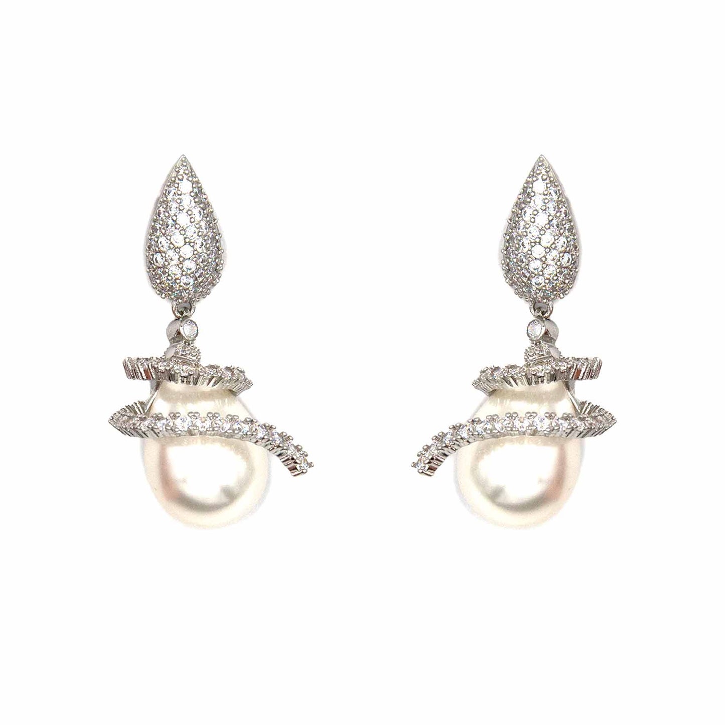 Palestro Milano Orecchini Vortice di Perla